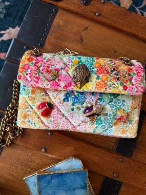 Kurt Geiger Floral Couture Mini Kingsington Bag